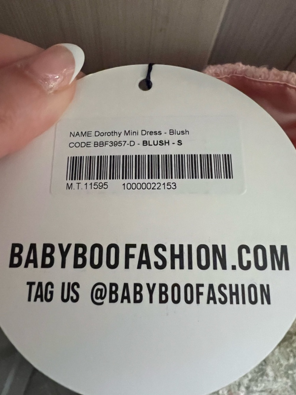 Babyboo DOROTHY MINI DRESS -
BLUSH Pink Small - Picture 8 of 10